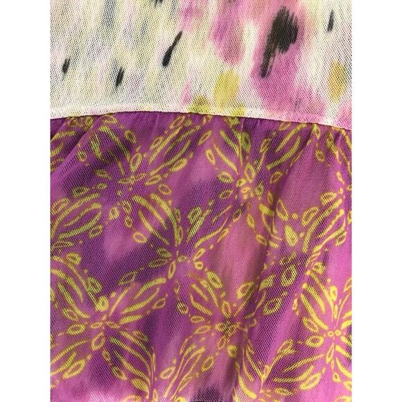 VTG Y2K Floral Strapless Dress Size S Anthropology Romantic Fairy Bohemian - Picture 5 of 5